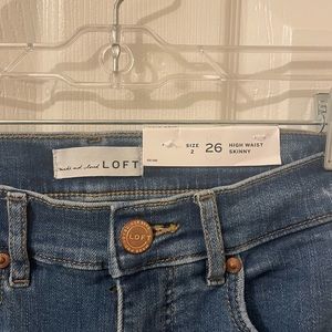 The Loft High Waist skinny jeans. New with tags.